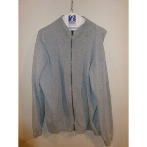 MUJI Cotton Blend Full-Zip Cardigan (Gray)